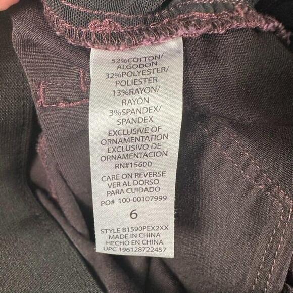 Democracy Jeans Womens 6 Purple Skinny Mid Rise Stretch Ab Technology - Picture 4 of 12